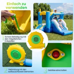 680W Hüpfburge-Gebläse mit Griff & Erdspießen Luftgebläse Radiallüfter
