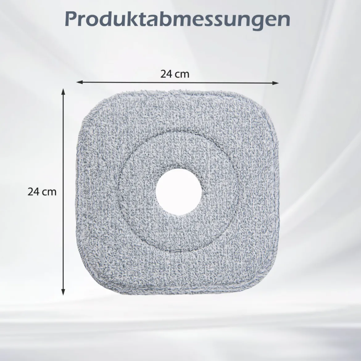 Wischmopp und Eimersystem mit Abwassertrennung mit 6 Ersatz-Moppköpfe Blau