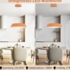 21W LED Deckenleuchte energiesparend Deckenlampe mit Holzmaserung Metallrahmen Natur