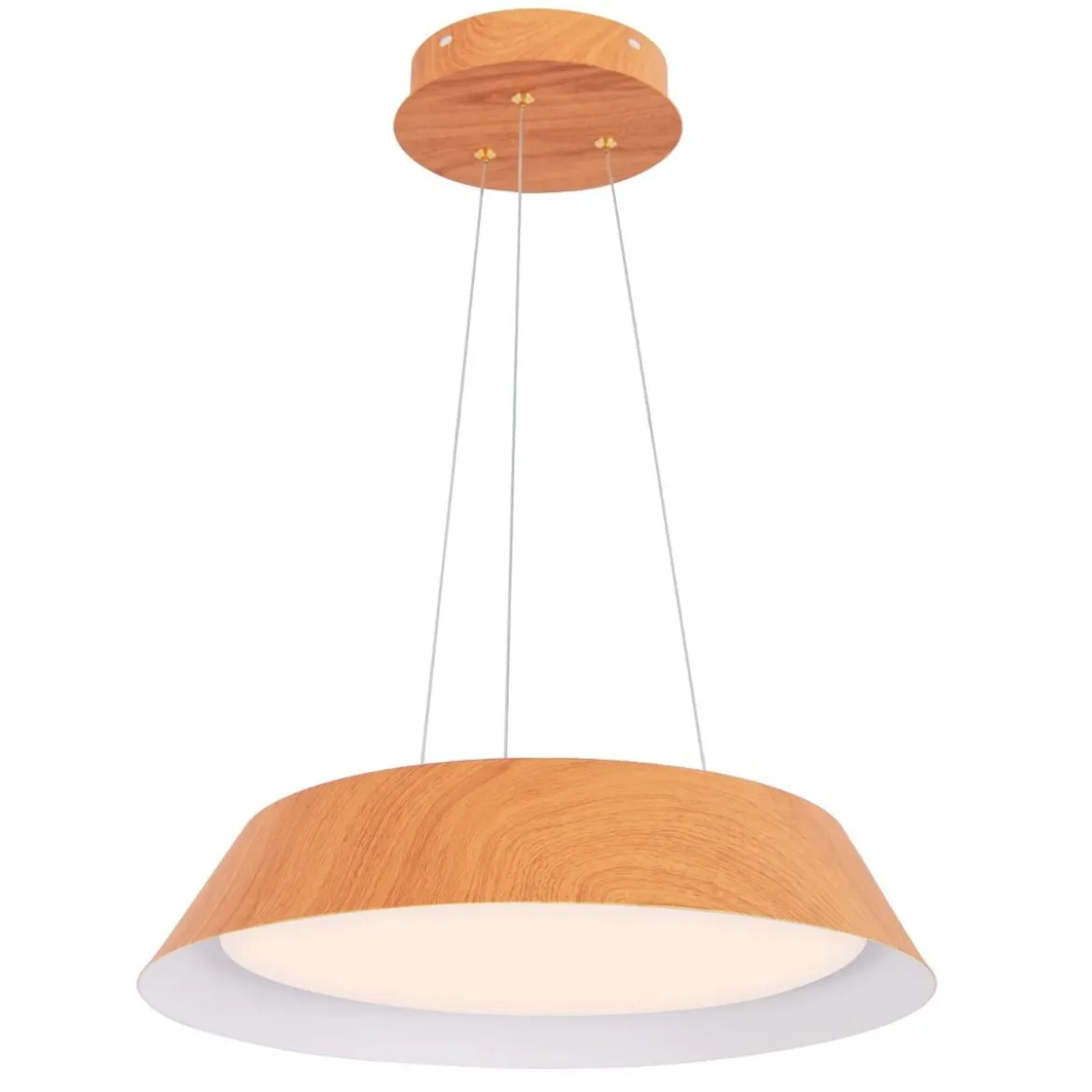 21W LED Deckenleuchte energiesparend Deckenlampe mit Holzmaserung Metallrahmen Natur