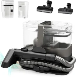1800W Polsterreiniger Gerät mit Dampf & Sterilisation & Kalt- & Heißwasserreinigung Teppichreiniger