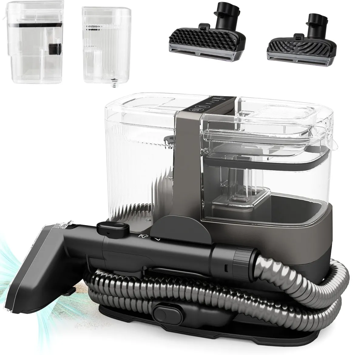 1800W Polsterreiniger Gerät mit Dampf & Sterilisation & Kalt- & Heißwasserreinigung Teppichreiniger