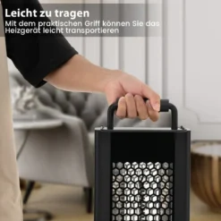 1200W Standheizstrahler mit Kipp- & Überhitzungsschutz Elektroheizer aus Alu Terrassenheizer wasserdicht
