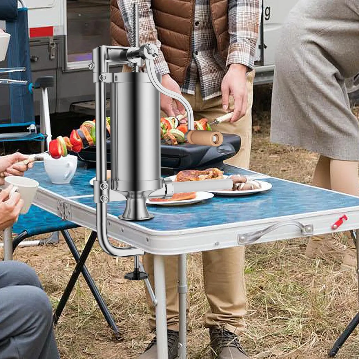 Wurstfüller Wurstmaschine Wurstfüllmaschine Wurstspritze inkl. 4 Füllrohre