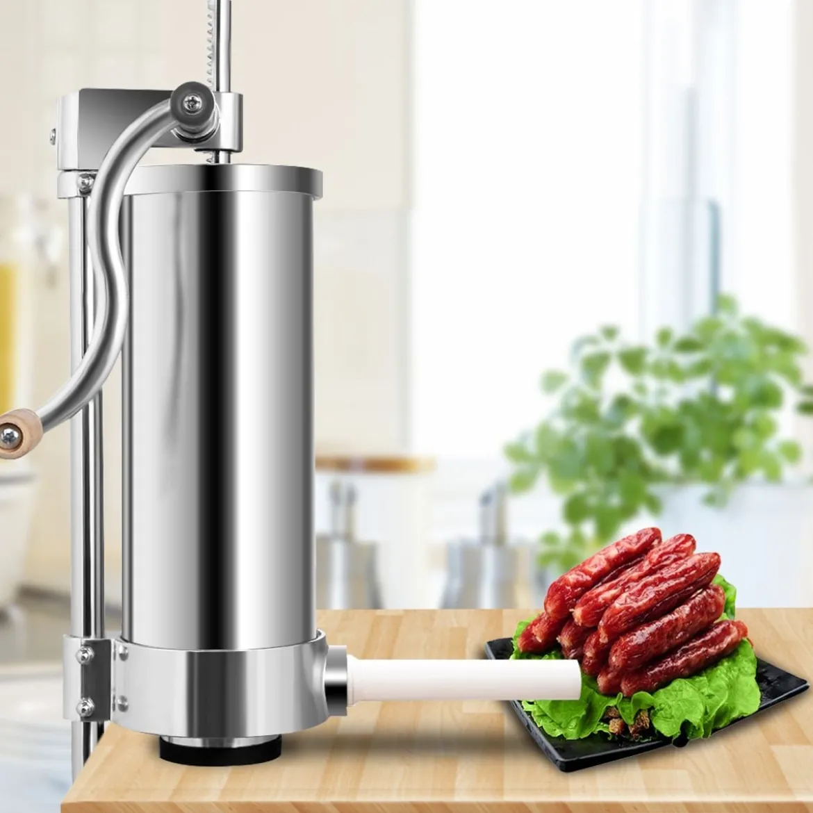 Wurstfüllmaschine 3kg Wurstspritze Wurstfüller Wurstpresse Edelstahl