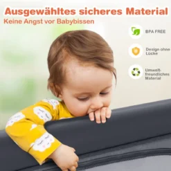 120 x 120 cm Baby Laufstall mit 50 Spielbällen Laufgitter mit Atmungsaktivem Netz