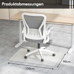 120 x 90 cm Bürostuhlunterlage Transparente PVC-Bodenschutzmatte Bodenschutzmatte