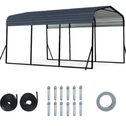 440 x 300 cm Carport Zeltgarage Wasserdichtes Garagezelt Auto Unterstand Lagerzelt Partyzelt