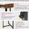 120 x 55 cm Computertisch mit Schublade & Verstellbaren Pads Computertisch Rustikales Braun