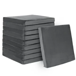 45 x 45 cm Große Memory-Schaum-Sitzkissen 5 cm Dicke Stuhlauflagen Grau