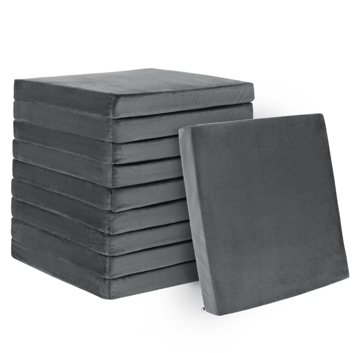 45 x 45 cm Große Memory-Schaum-Sitzkissen 5 cm Dicke Stuhlauflagen Grau
