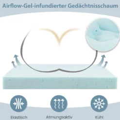 45 x 45 cm Große Memory-Schaum-Sitzkissen 5 cm Dicke Stuhlauflagen Grau