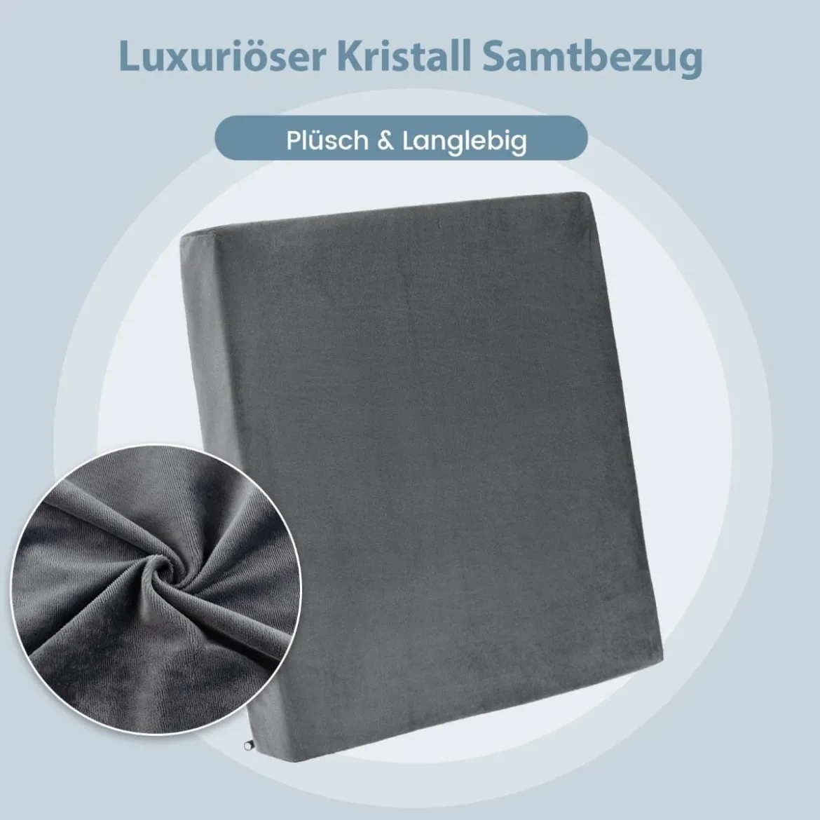 45 x 45 cm Große Memory-Schaum-Sitzkissen 5 cm Dicke Stuhlauflagen Grau