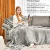 150 x 200 cm Heizdecke mit Abschaltautomatik & 4 Temperaturstufen & 8 Std. Timer Grau