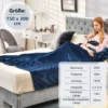 150 x 200 cm Heizdecke mit Abschaltautomatik & Timer & Überhitzungsschutz Blau