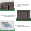 123 x 123 cm Hochbeet Flexibler Gartenzaun Braun