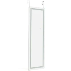 37 x 120 cm 2 in 1 Wandspiegel mit 3 Farben LED Beleuchtung Ganzkörperspiegel Hängespiegel
