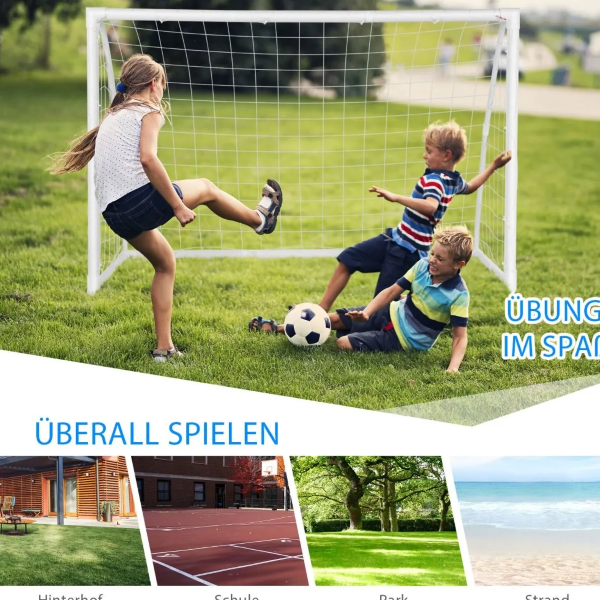 180 x 120 cm Kinder Fußballtor für Spiele und Training von Kindern und Teenagern ab 6 Jahren