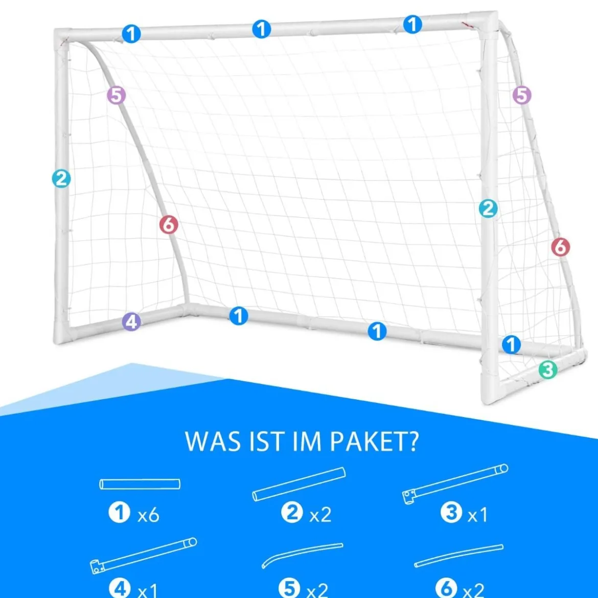 180 x 120 cm Kinder Fußballtor für Spiele und Training von Kindern und Teenagern ab 6 Jahren