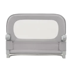 80 x 60 cm Klappbarer Bettgitter mit Abnehmbarem Oxford-Bezug & Gurt Bettschutzgitter Grau