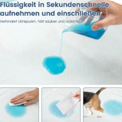 60 x 43 cm (300 Stück) 6-lagige auslaufsichere Haustierpads für Stubenreinheitstraining super absorbierend