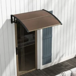 122 x 99 cm Vordach für Haustür Überdachung Haustürvordach Pultvordach