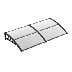 199 x 99 cm Vordach für Haustür Überdachung Haustürvordach Pultvordach Transparent