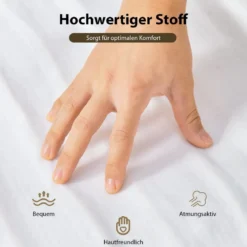 160 x 140 cm Wärmeunterbett mit 2 Unabhängigen Temperaturzonen Maschinenwaschbar