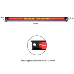 6 x Magnet Werkzeughalter Wand Magnetleiste Set Magnetleiste 46 cm
