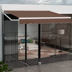 3 x 2,5 m Gelenkarmmarkise Sonnenmarkise Balkonmarkise Terrassenmarkise Klemmmarkise mit UV- und wasserbeständigem Material