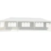 3 x 9 m Pavillon Zelt Gartenpavillon Gartenzelt mit 5 abnehmbaren Seitenwände weiß