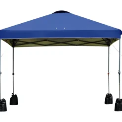 3 x 3m Pop-up Gartenpavillon Faltpavillon Pavillon Sonnenschutz Outdoor Sofortschutz Gartenpavillon Blau