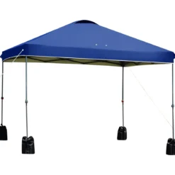 3 x 3m Pop-up Gartenpavillon Faltpavillon Pavillon Sonnenschutz Outdoor Sofortschutz Gartenpavillon Blau