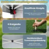 3 x 3 m Pop up Pavillon Faltpavillon Gartenzelt Wasserdicht & Sonnenschutz Gartenpavillon Grau