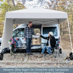 3 x 3 m Pop up Pavillon Faltpavillon Gartenzelt Wasserdicht & Sonnenschutz Gartenpavillon Partyzelt Weiß