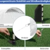 3 x 3 m Pop-up-Pavillon mit Seitenwand tragbarer Gartenpavillon inkl. Schattenspender mit Rolltasche Grau