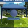 3 x 3 m Pop-Up Pavillon Strandzelt für den Außenbereich Blau