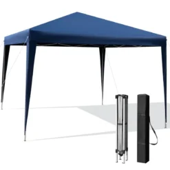 3 x 3 m Pop-Up Pavillon Strandzelt für den Außenbereich Blau