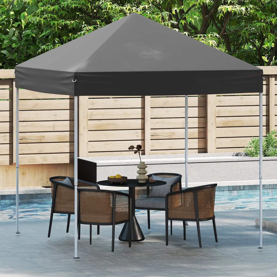 2 x 2m Pop-up Pavillon Wasserdichter Faltpavillon Winterfester Gartenpavillon UV-Schutz 50+ Grau