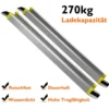 2 x Rollstuhlrampe bis 270 kg 91,5-152,5cm Teleskoprampe mit Antirutsch Belag Laderampe Rampe Alu