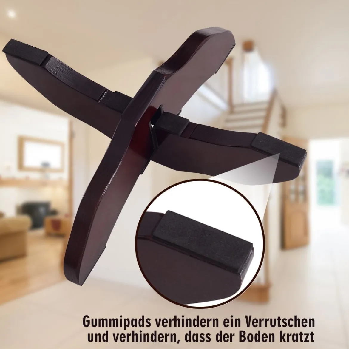 2 x Stützfüße aus Kieferholz für Hunde Absperrgitter 2 cm Gitterfüße für Schutzgitte