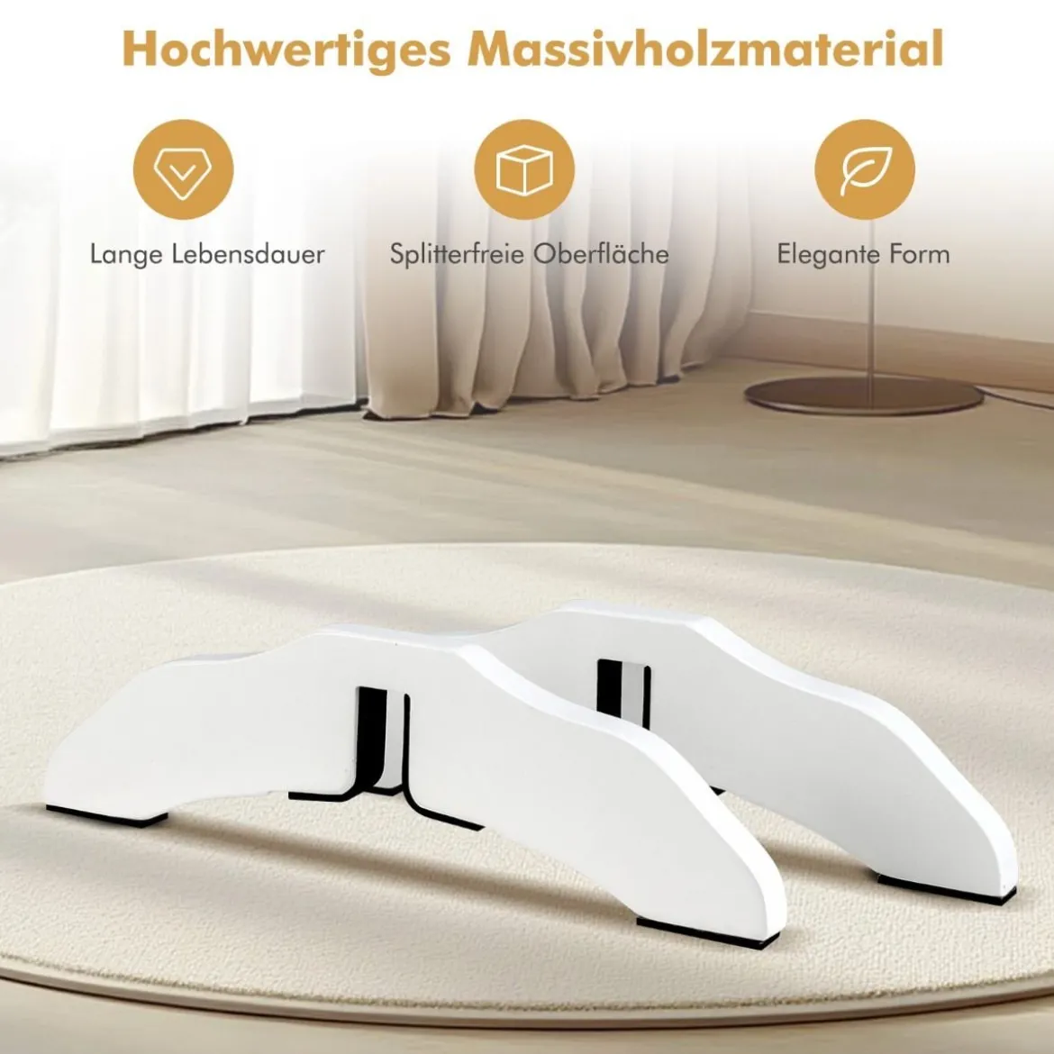 2 x Stützfüße aus Kieferholz für Hunde Absperrgitter 2 cm Gitterfüße für Schutzgitte