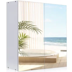 60 x 22 x 64 cm Badezimmerschrank Wandhängeschrank Spiegelschrank