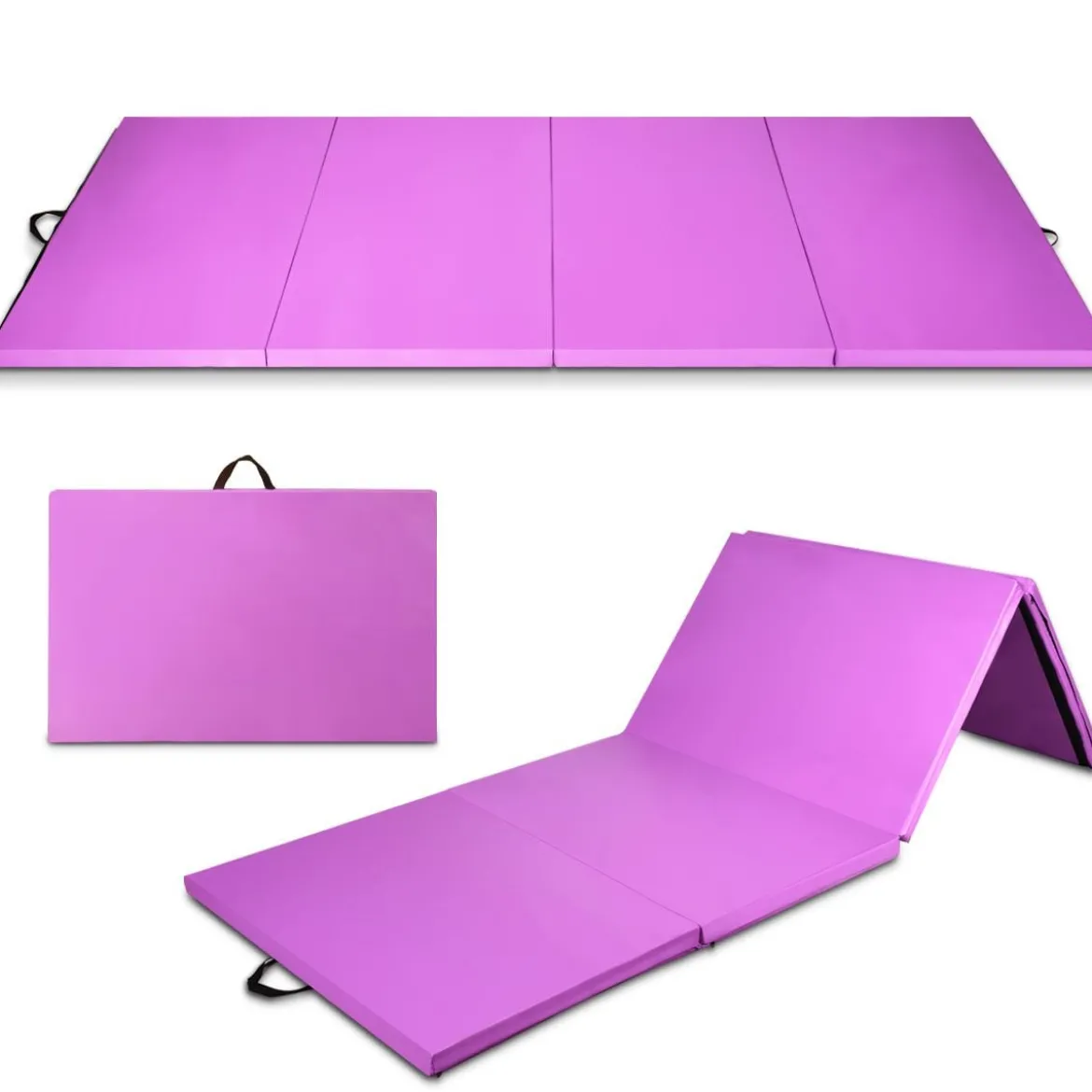 240 x 116 x 5 cm faltbare Gymnastikmatte Sportmatte Fitnessmatte Turnmatte Lila