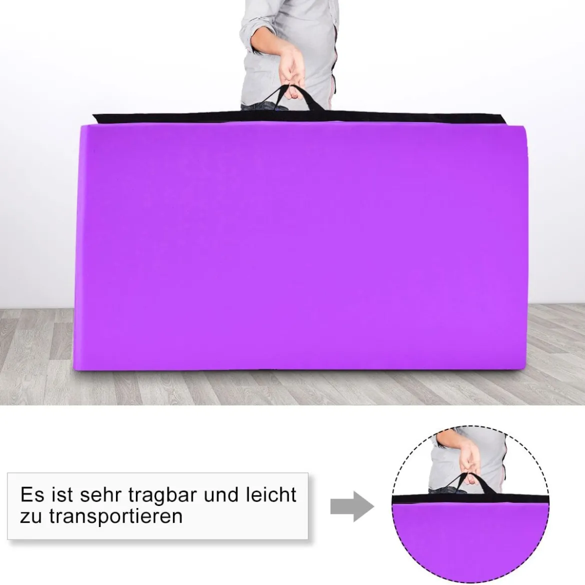 240 x 120 x 5 cm Klappbare Tragbare Gymnastikmatte Yogamatte Weichbodenmatte