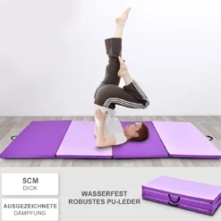 240 x 120 x 5 cm Klappbare Tragbare Gymnastikmatte Yogamatte Weichbodenmatte