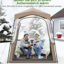 180 x 180 x 193 cm Sportzelt Transparentes Zelt mit klarer Sicht & Robustes Gestell & Tragetasche