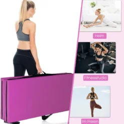 240 x 120 x 5 cm Weichbodenmatte Gymnastikmatte klappbar Yogamatte mit Klettverschluss und 2 Tragegriffe