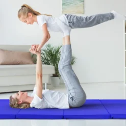 240 x 120 x 5 cm Weichbodenmatte Gymnastikmatte klappbar Yogamatte mit Klettverschluss und 2 Tragegriffe