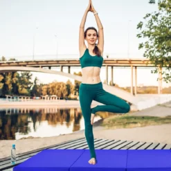 240 x 120 x 5 cm Weichbodenmatte Gymnastikmatte klappbar Yogamatte mit Klettverschluss und 2 Tragegriffe